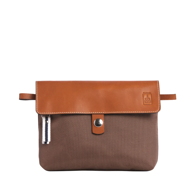 Pochette Compagnon Givré Taupe