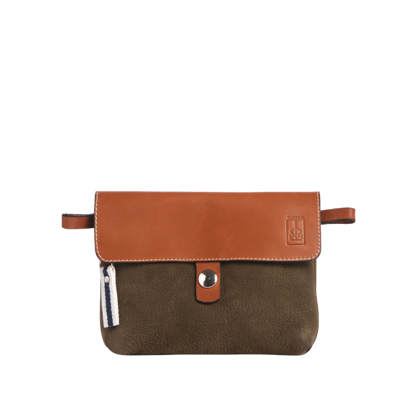 Pochette Mobile Cuir Nubuck Veau taupe
