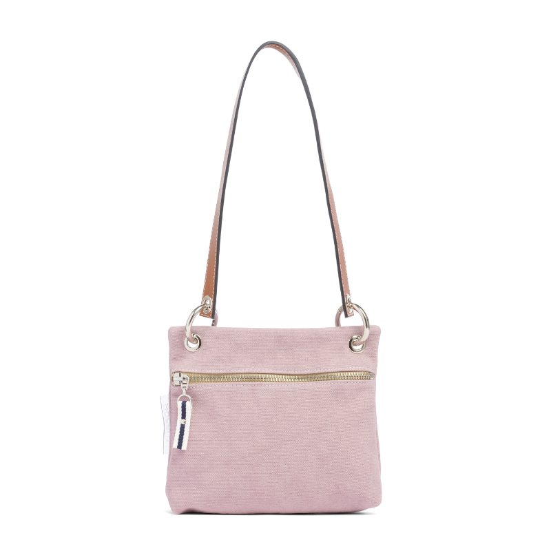 pochette yole coton vieux rose et anse canotage